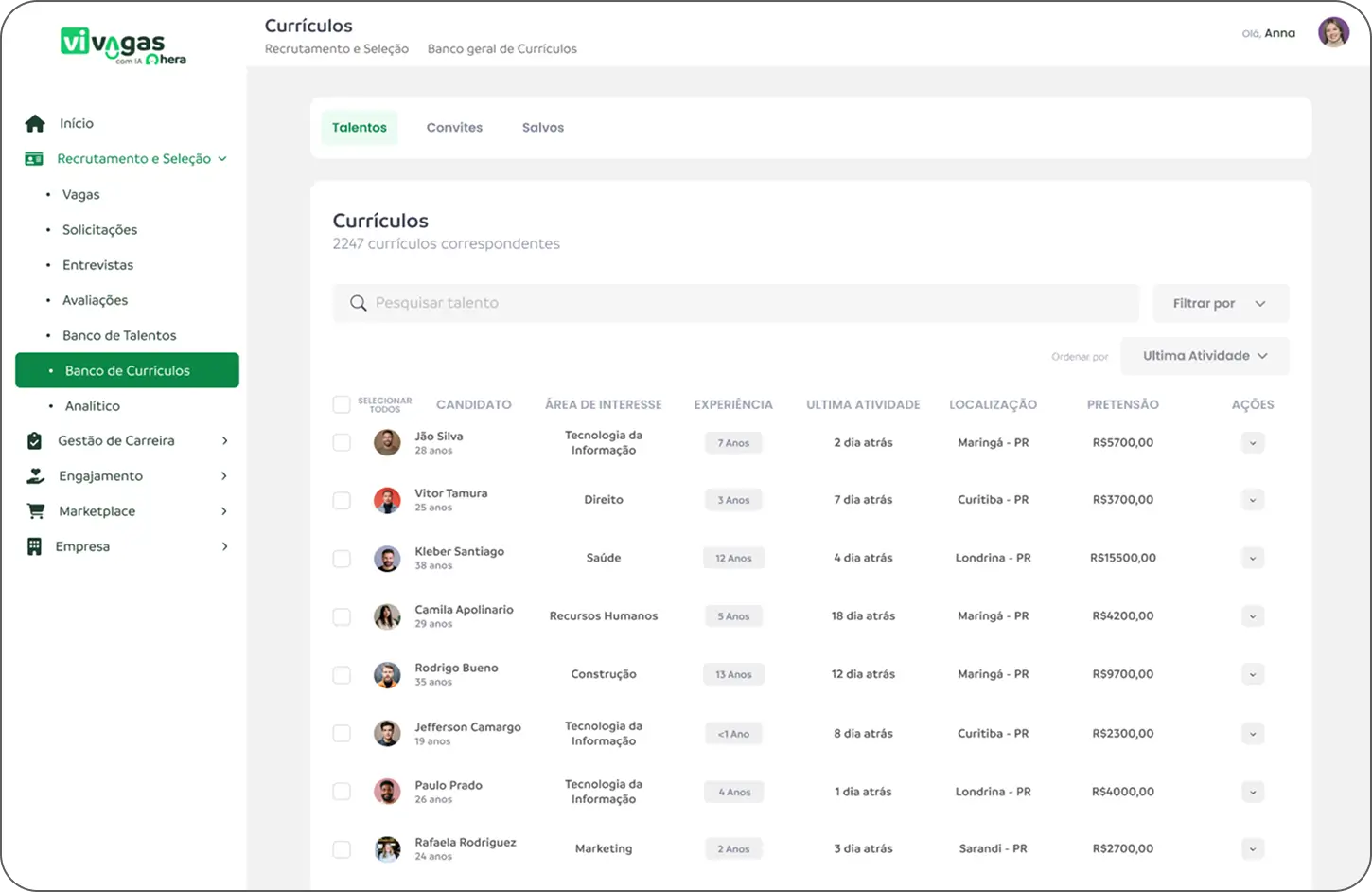 Banco de Currículos